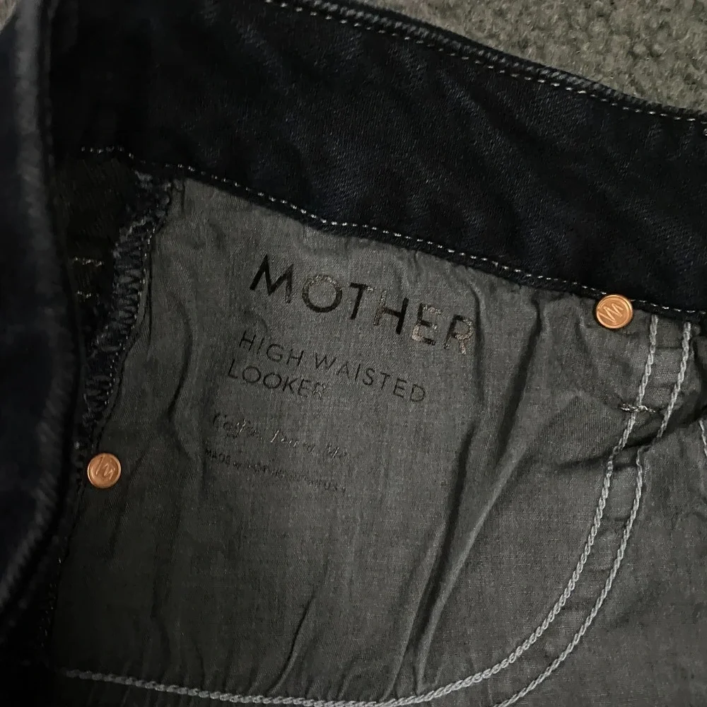 Mother High Waisted Looker Jeans size 30 Coffe Tea or Me? Stretch Denim Skinny